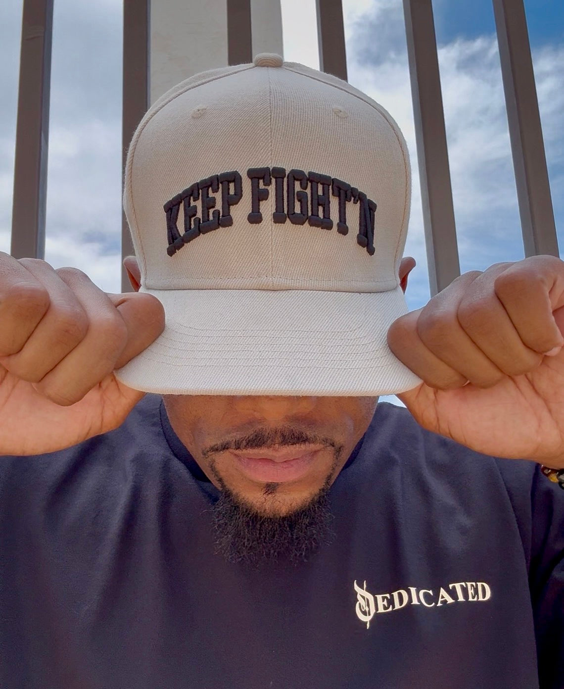 KEEP FIGHT'N Puff Embroidery Snapback