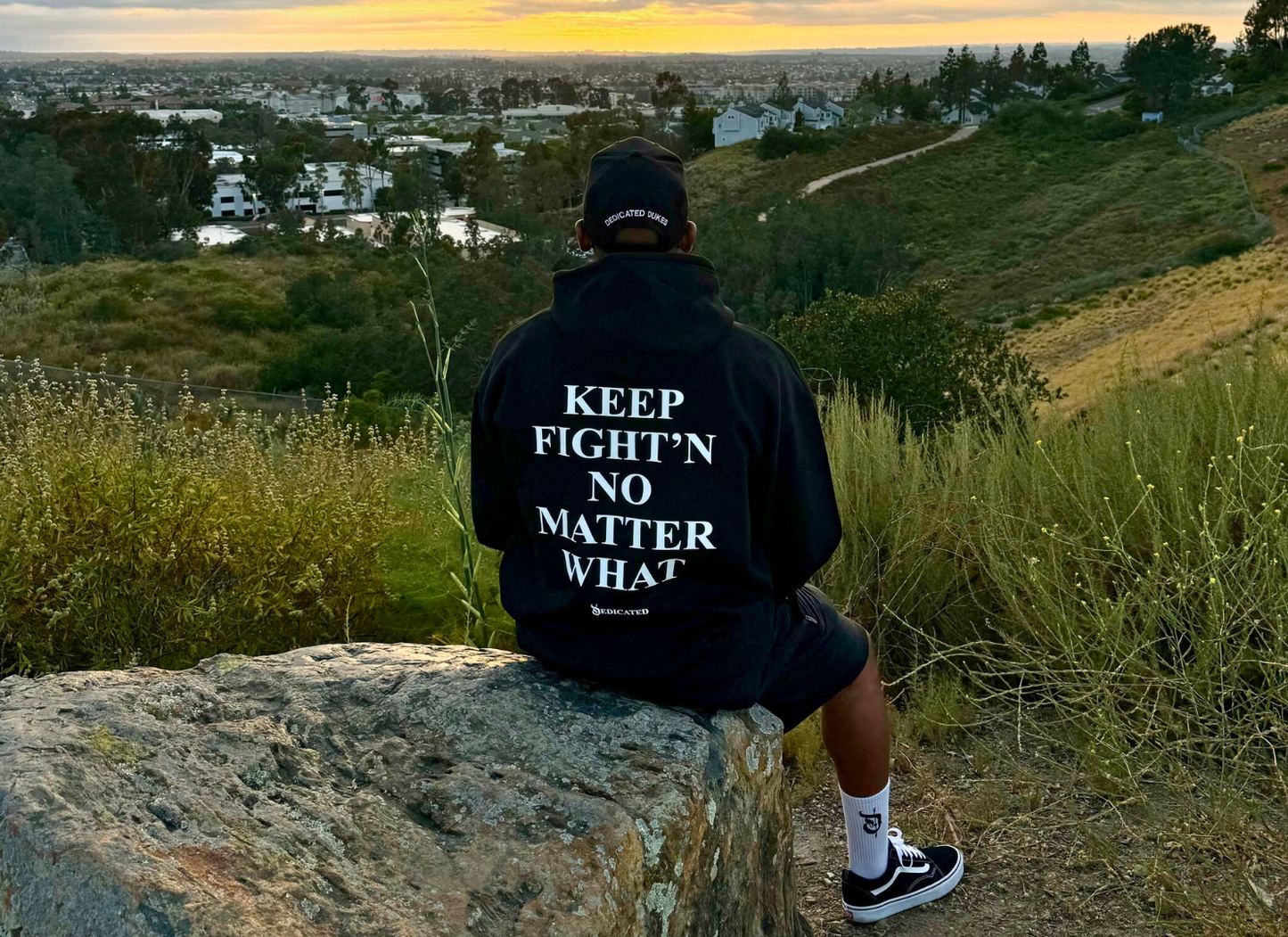 Black Keep Fight'n No Matter What Pullover Hoodie